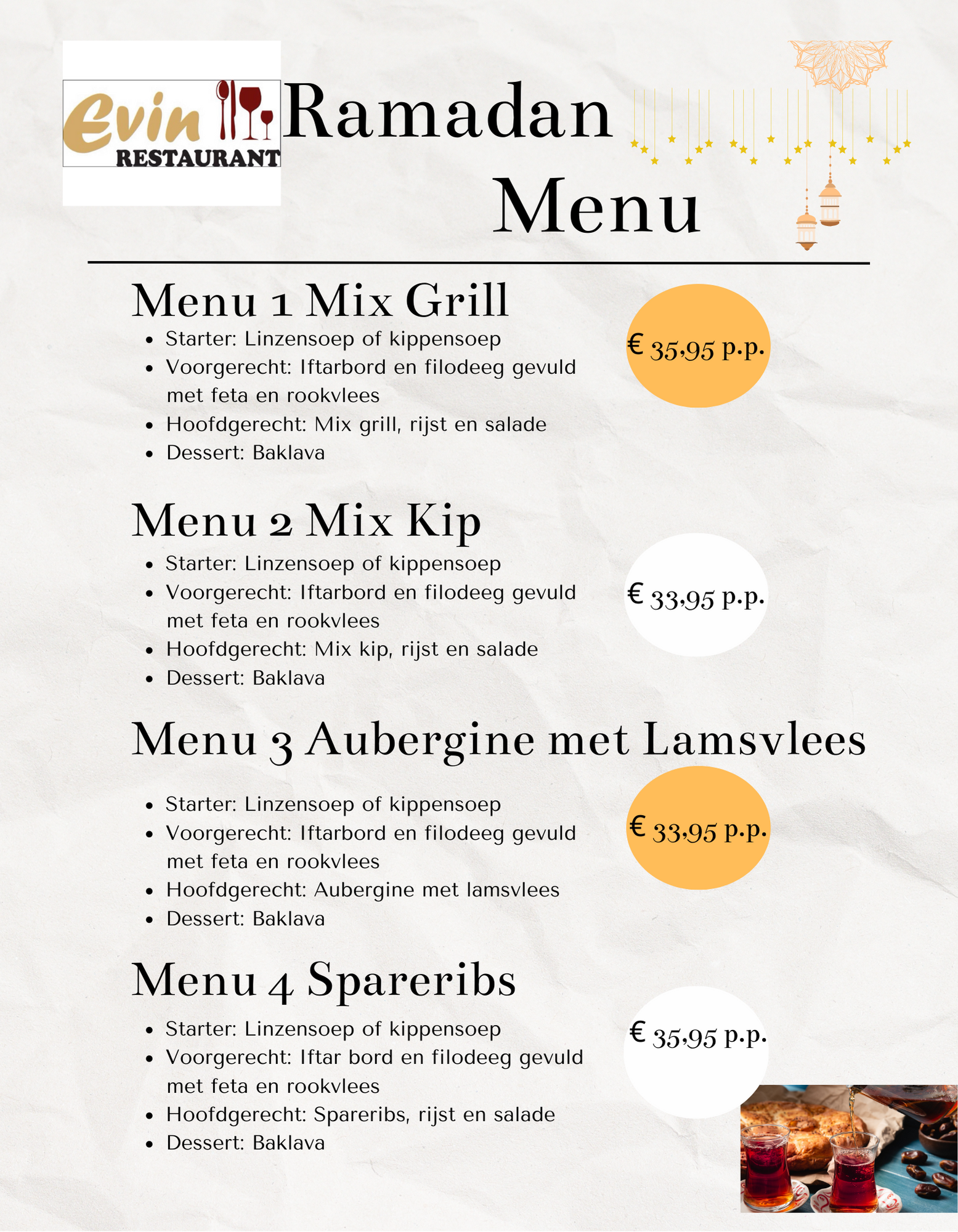Ramadan Menu